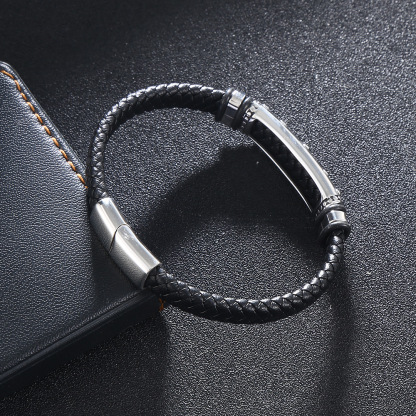 Viking-style Retro Woven Leather Totem Bracelet