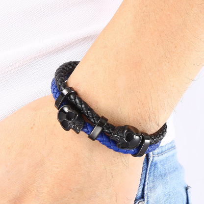 Viking Warrior Spirit Leather Bracelet