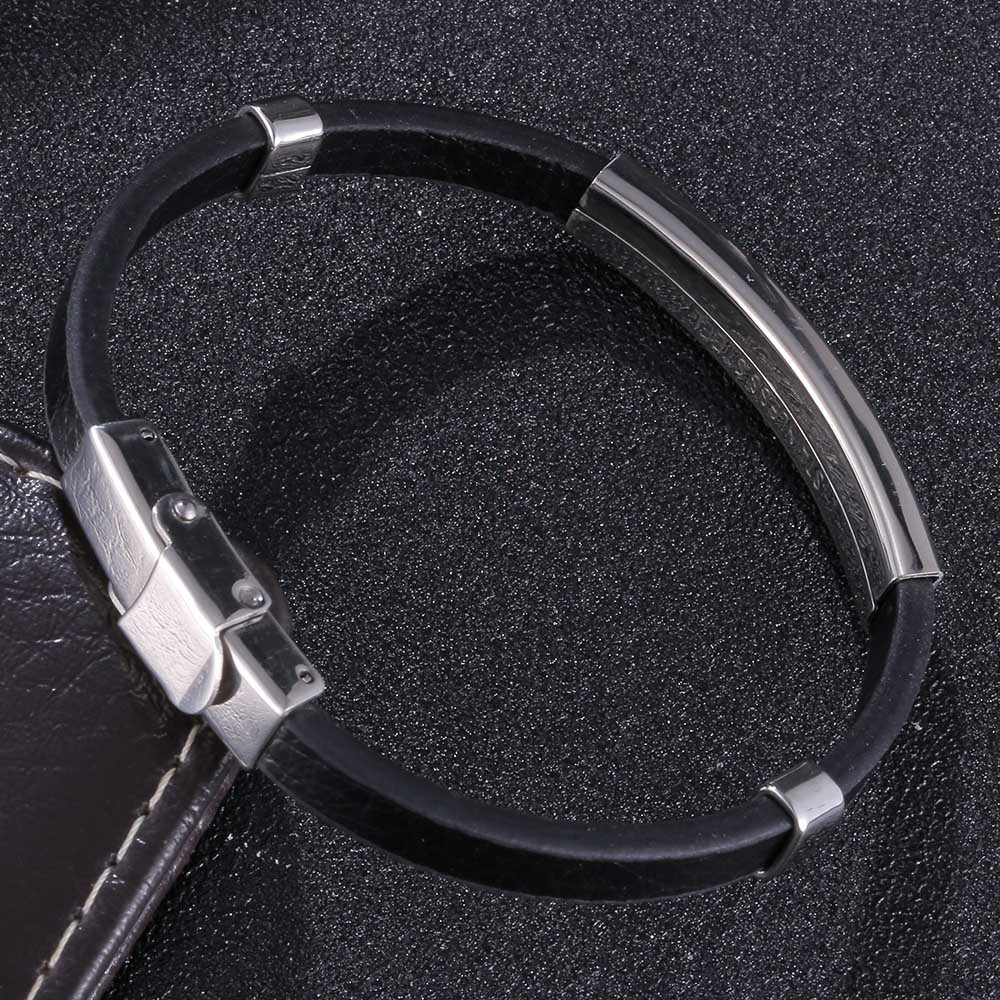 Minimalist Snap Buckle Vegan Leather Bracelet