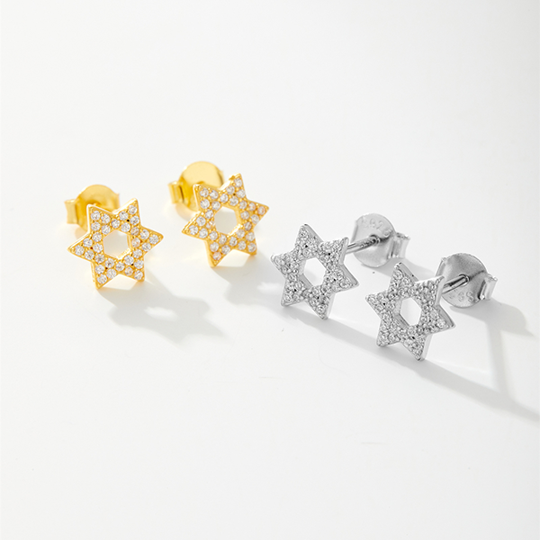 Star of David Stud Earrings