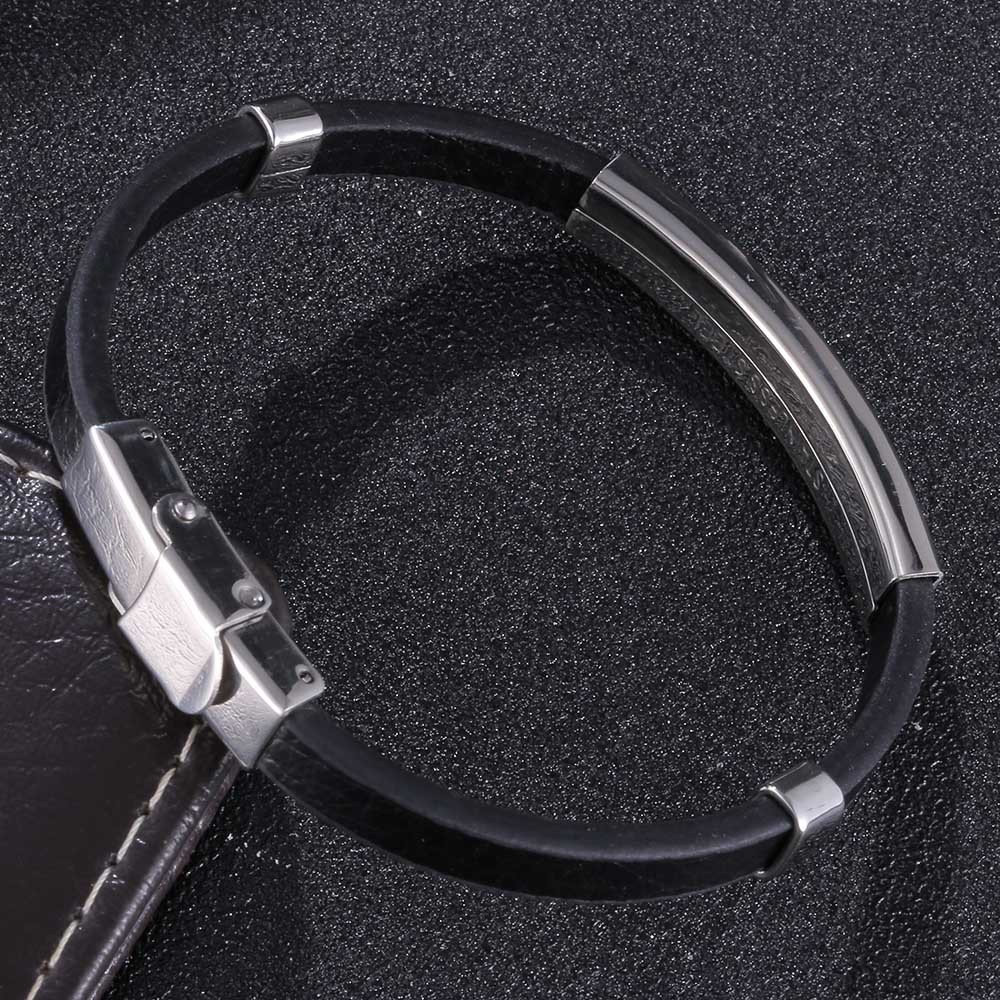 Minimalist Snap Buckle Vegan Leather Bracelet