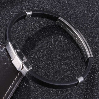 Minimalist Snap Buckle Vegan Leather Bracelet