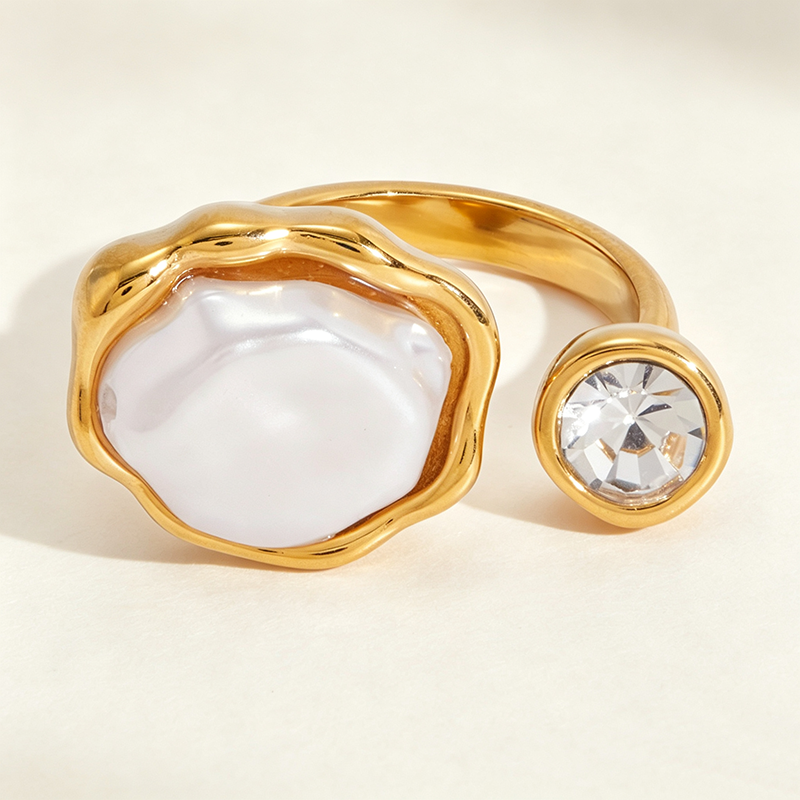 Cloud Baroque Pearl Open Ring