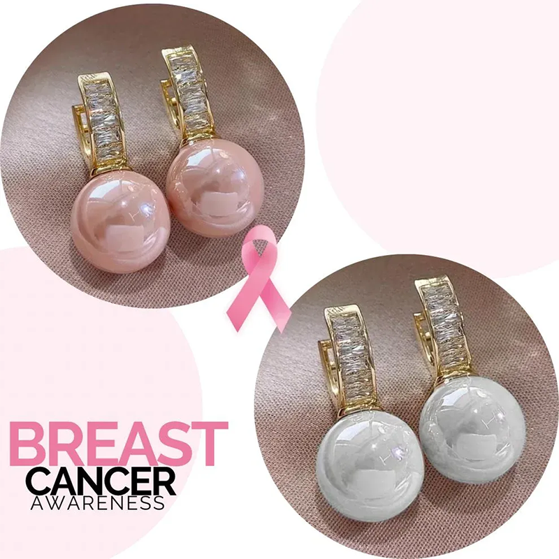 Support Breast Cancer Awareness | Hope Pearl Drop Earrings | Buy 1 Get 1 Free Today