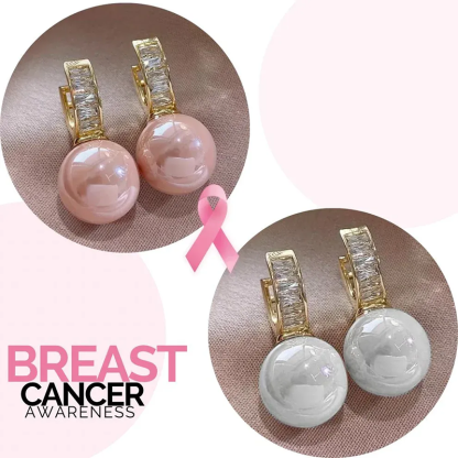 Support Breast Cancer Awareness | Hope Pearl Drop Earrings | Buy 1 Get 1 Free Today