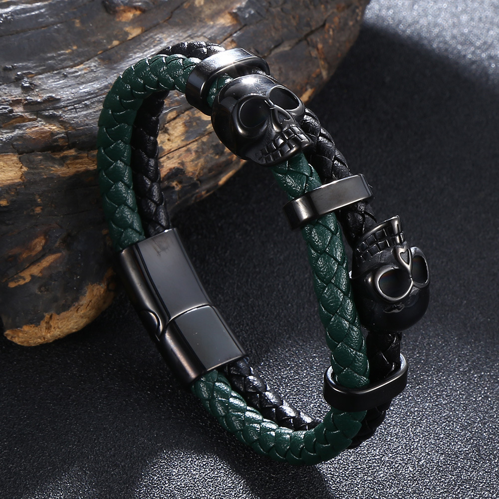 Viking Warrior Spirit Leather Bracelet