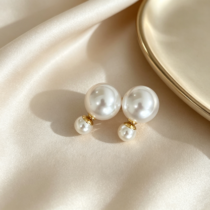 Support Breast Cancer Awareness | Hope Dual‑Size Pearl Studs | Buy 1 Get 1 Free Today