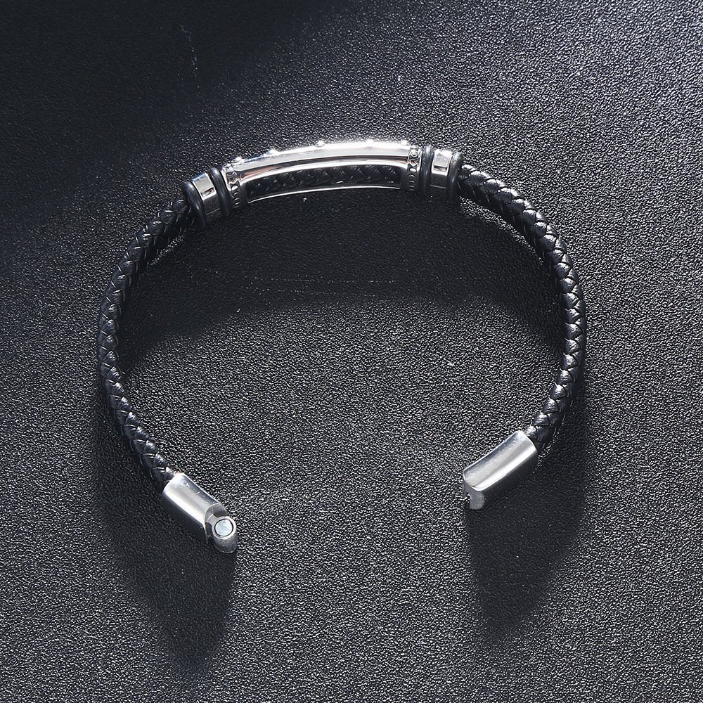 Viking-style Retro Woven Leather Totem Bracelet