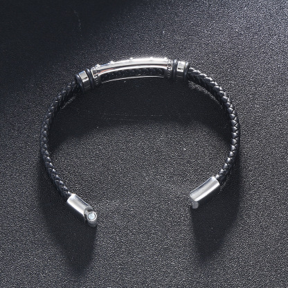 Viking-style Retro Woven Leather Totem Bracelet