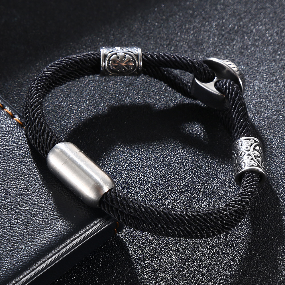 Viking Compass Nautical Rope Bracelet