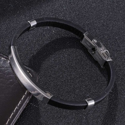 Minimalist Snap Buckle Vegan Leather Bracelet