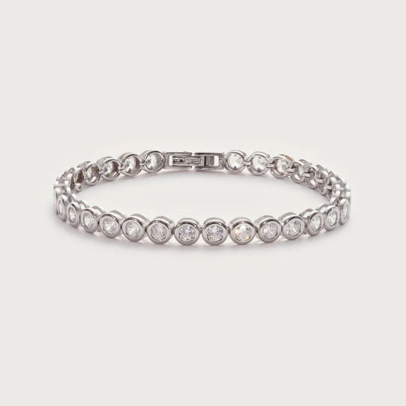 Bezel Tennis Bracelet Waterproof