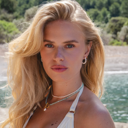 Gold Cala Pearl Hoops