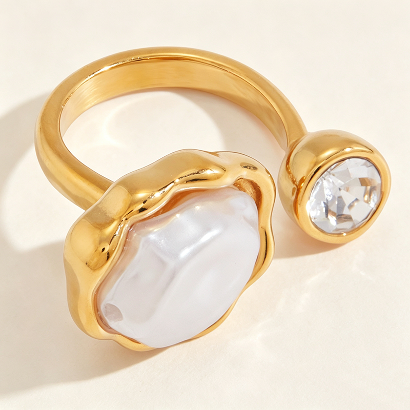 Cloud Baroque Pearl Open Ring