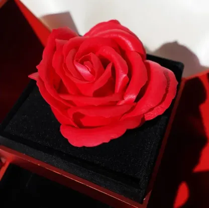 Daughter's 4-Leaf Clover "Lucky Charm" Necklace and Forever Rose Gift Box