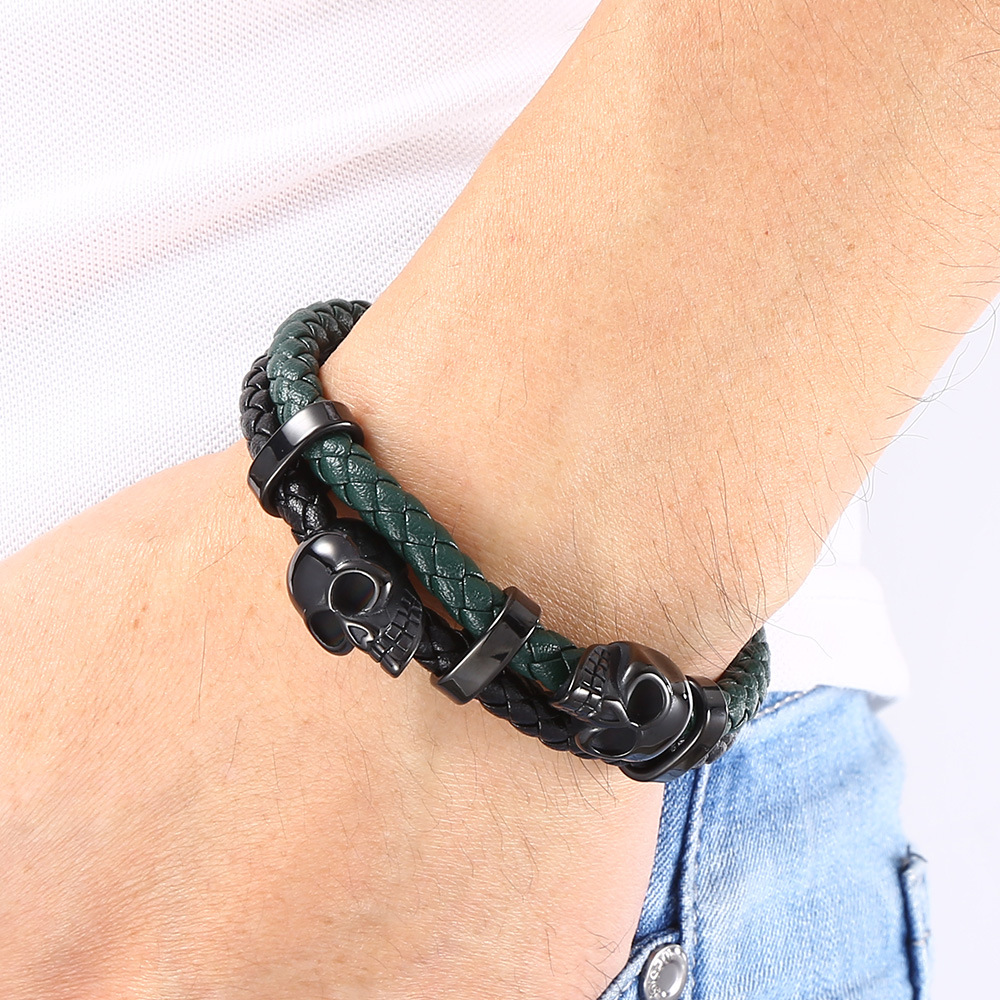 Viking Warrior Spirit Leather Bracelet