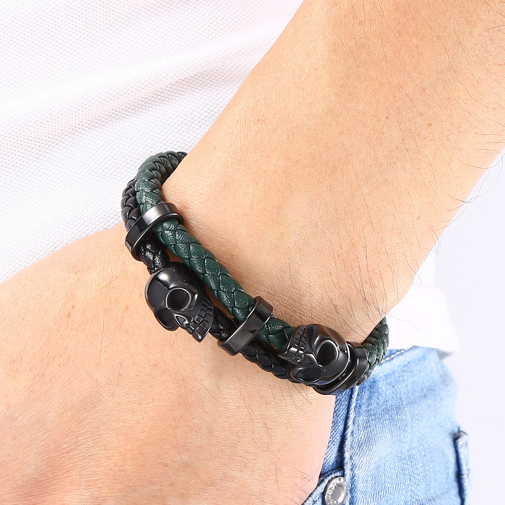 Viking Warrior Spirit Leather Bracelet