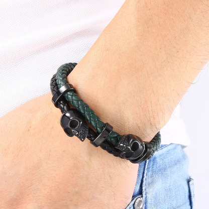 Viking Warrior Spirit Leather Bracelet