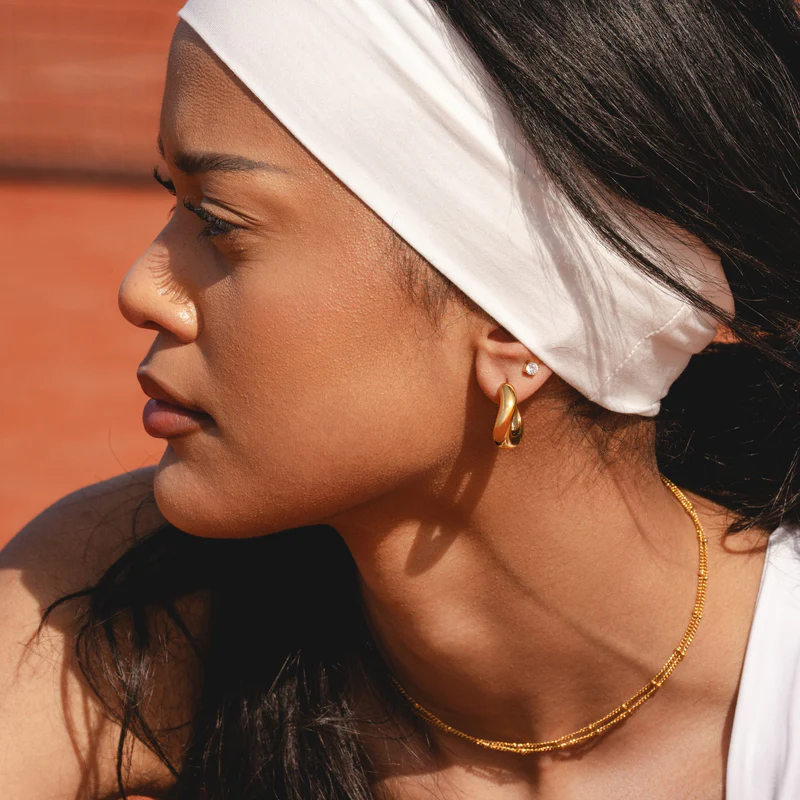 Gold Crystal Studs