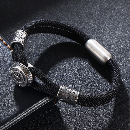 Viking Compass Nautical Rope Bracelet