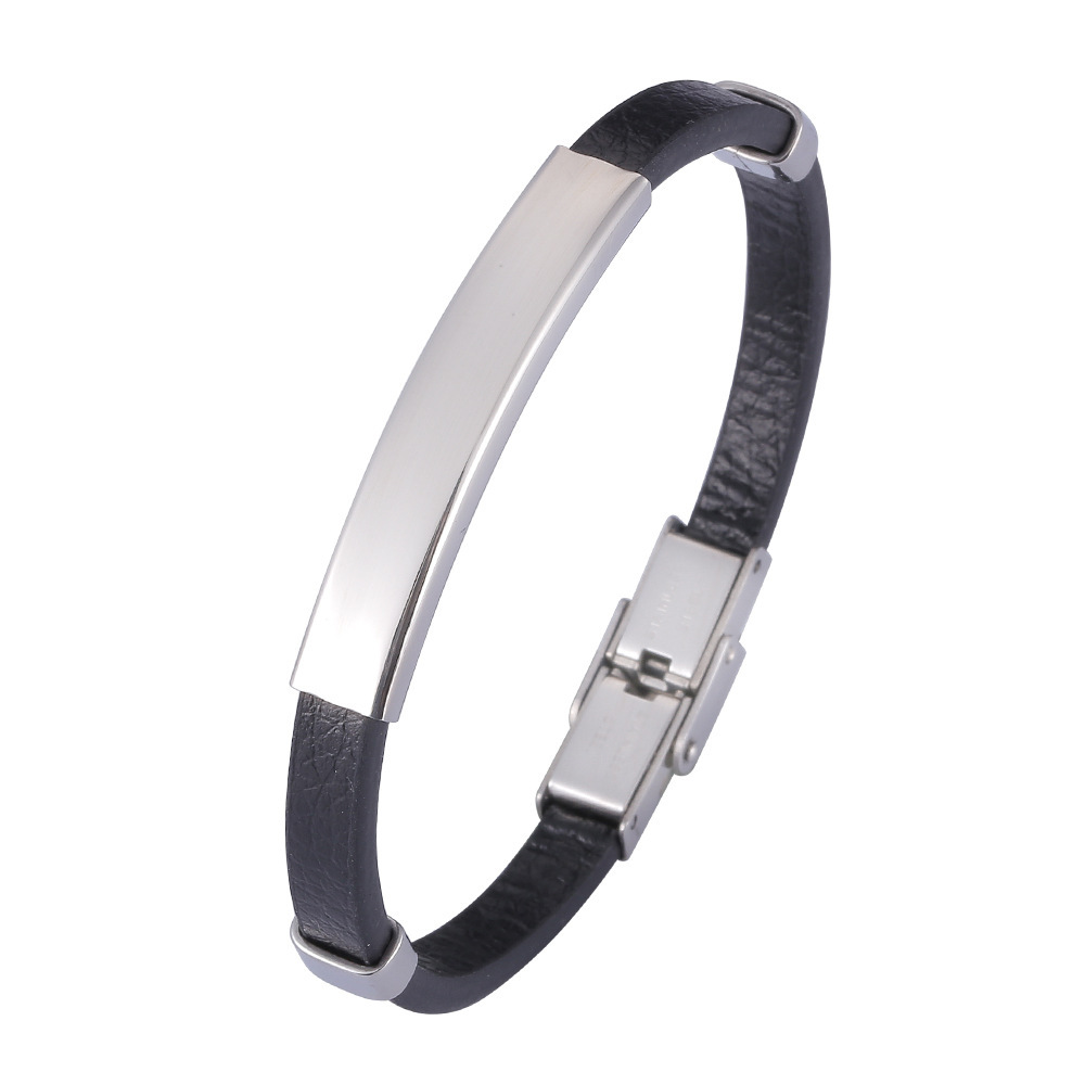 Minimalist Snap Buckle Vegan Leather Bracelet
