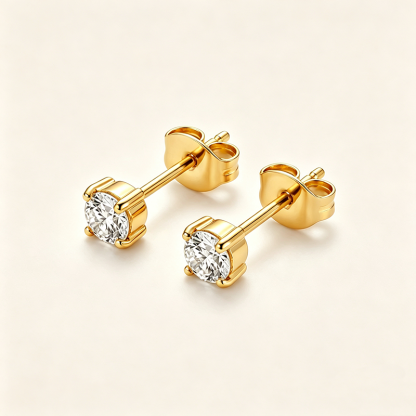 Gold Crystal Studs