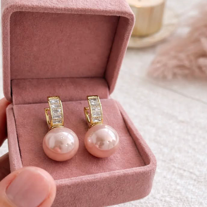 Support Breast Cancer Awareness | Hope Pearl Drop Earrings | Buy 1 Get 1 Free Today