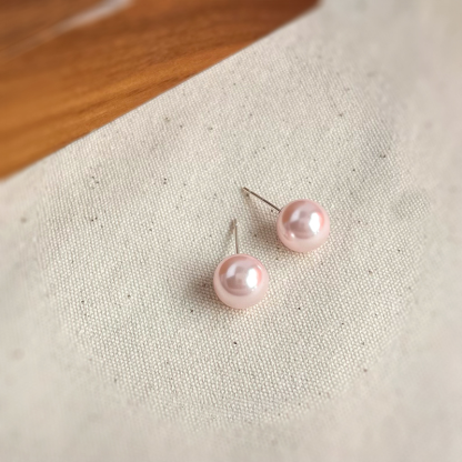 Support Breast Cancer Awareness | Hope Blush Pearl Studs / Hope Blush Pearl Clip Ear Cuffs