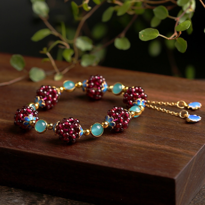 Boho Garnet Calm Bracelet