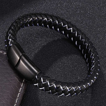 Viking Braided Leather Bracelet