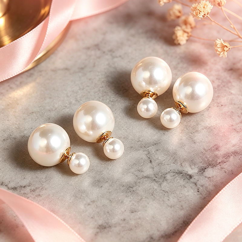 Support Breast Cancer Awareness | Hope Dual‑Size Pearl Studs | Buy 1 Get 1 Free Today
