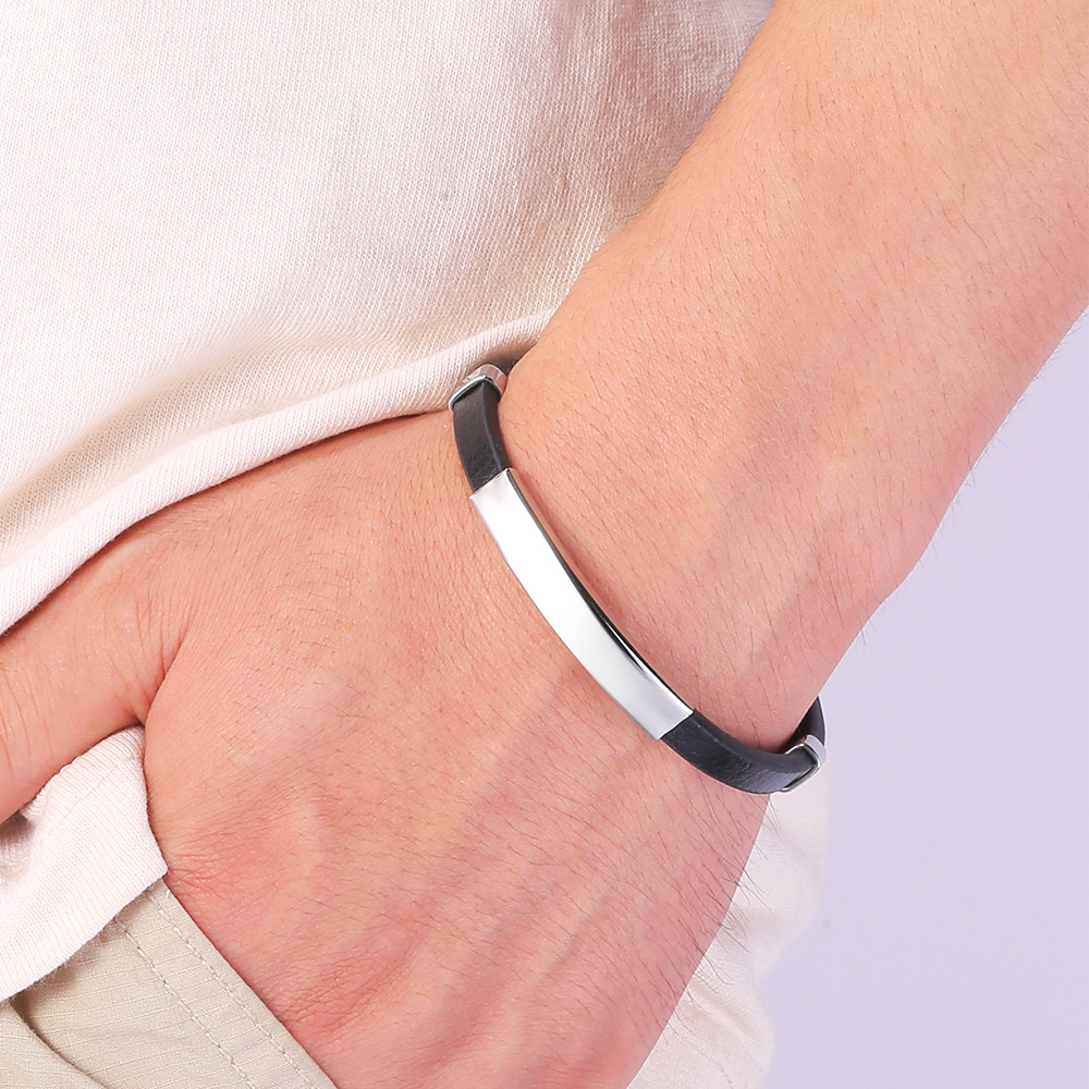 Minimalist Snap Buckle Vegan Leather Bracelet