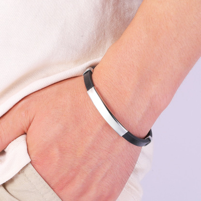 Minimalist Snap Buckle Vegan Leather Bracelet