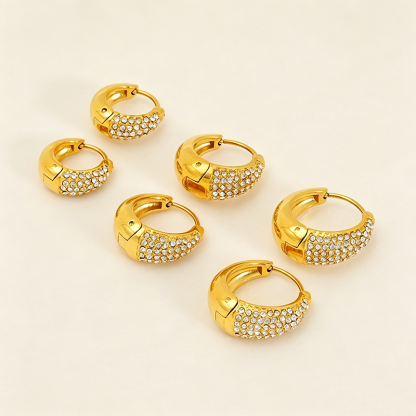 Gold Crystal Dome Huggies