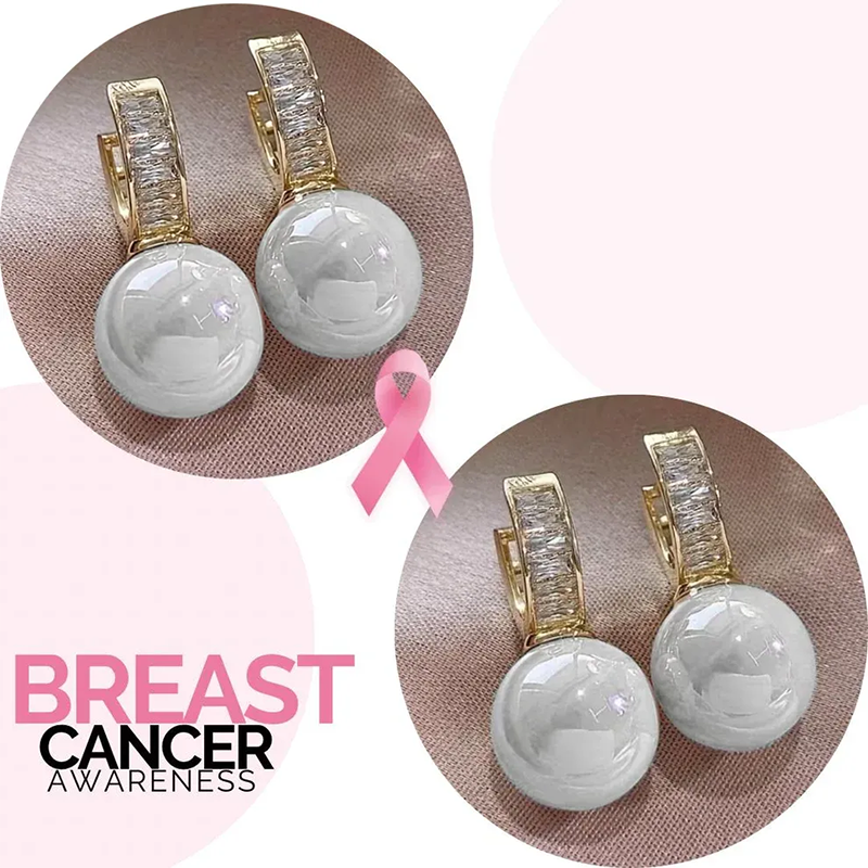 Support Breast Cancer Awareness | Hope Pearl Drop Earrings | Buy 1 Get 1 Free Today