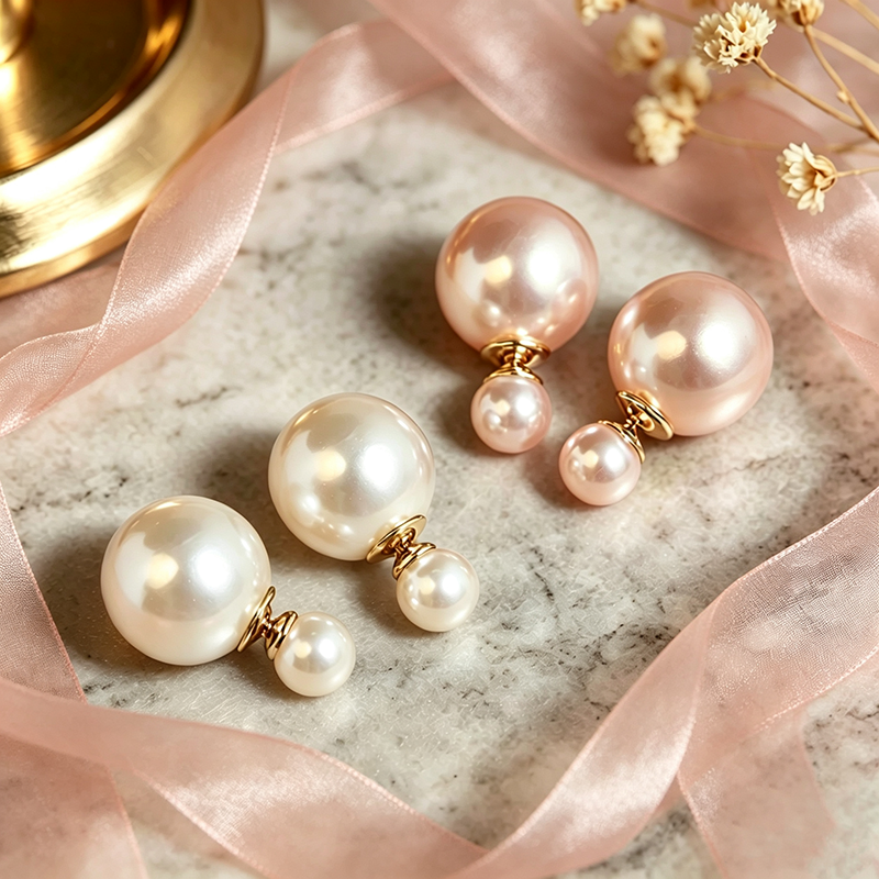 Support Breast Cancer Awareness | Hope Dual‑Size Pearl Studs | Buy 1 Get 1 Free Today