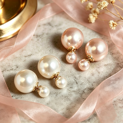 Support Breast Cancer Awareness | Hope Dual‑Size Pearl Studs | Buy 1 Get 1 Free Today
