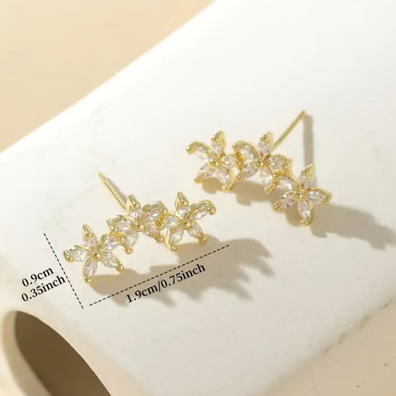 Crown Marquise Zircon Stud Earrings