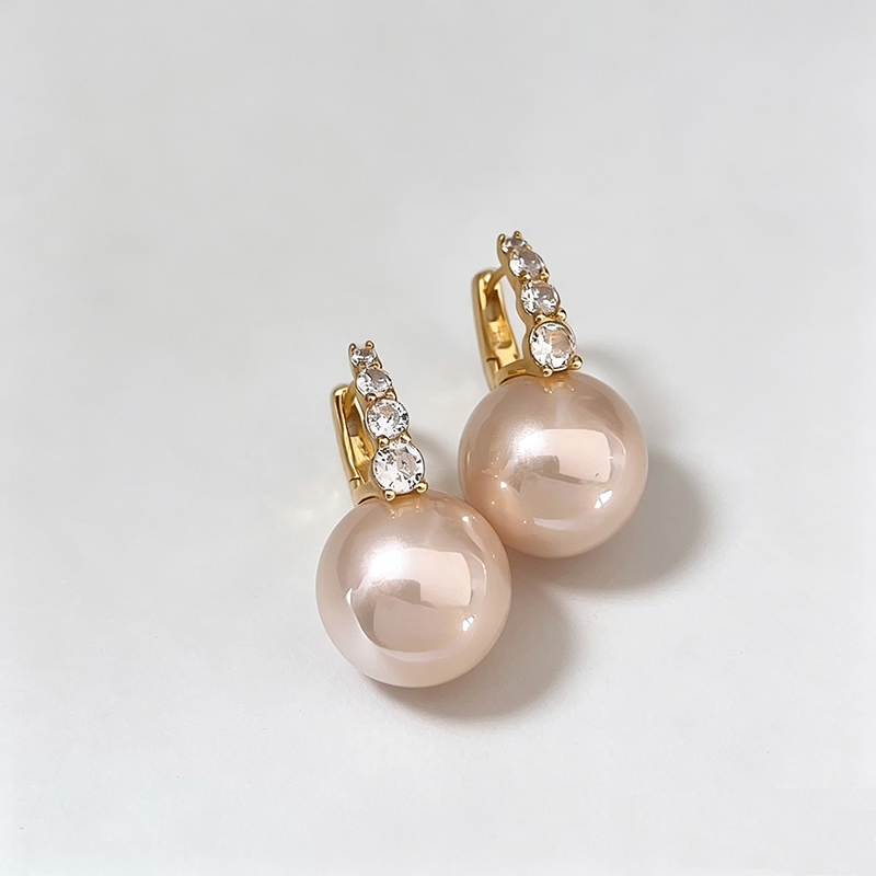 Support Breast Cancer Awareness | Luminous Zircon Pearl Drop Earrings | Buy 1 Get 1 Free Today