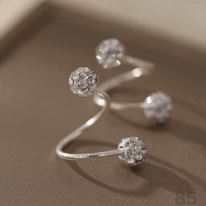 Dual Sparkle S-Curve Earrings