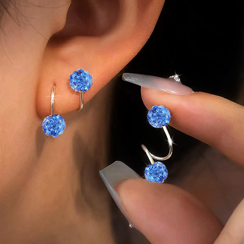 Dual Sparkle S-Curve Earrings