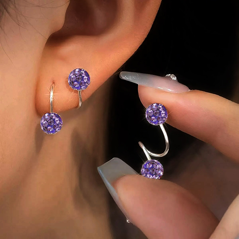 Dual Sparkle S-Curve Earrings