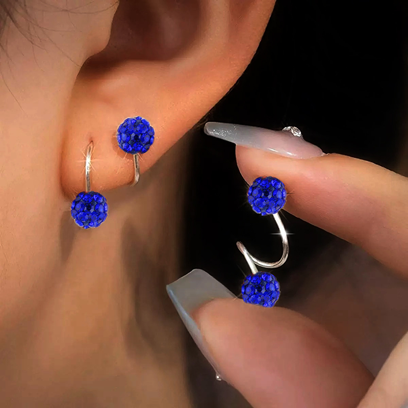 Dual Sparkle S-Curve Earrings
