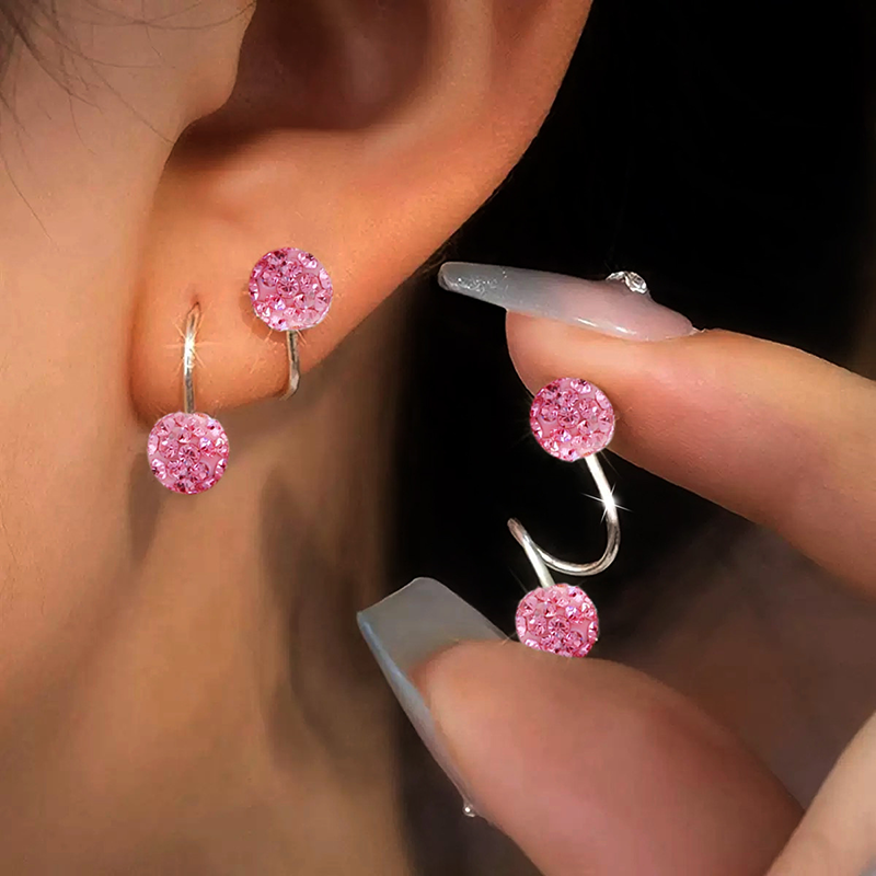 Dual Sparkle S-Curve Earrings
