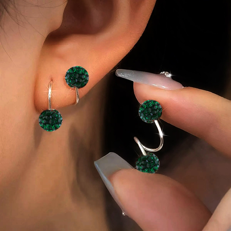 Dual Sparkle S-Curve Earrings