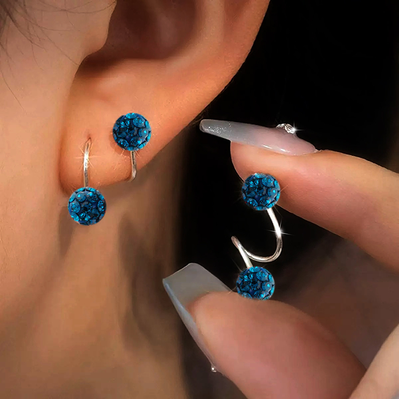Dual Sparkle S-Curve Earrings
