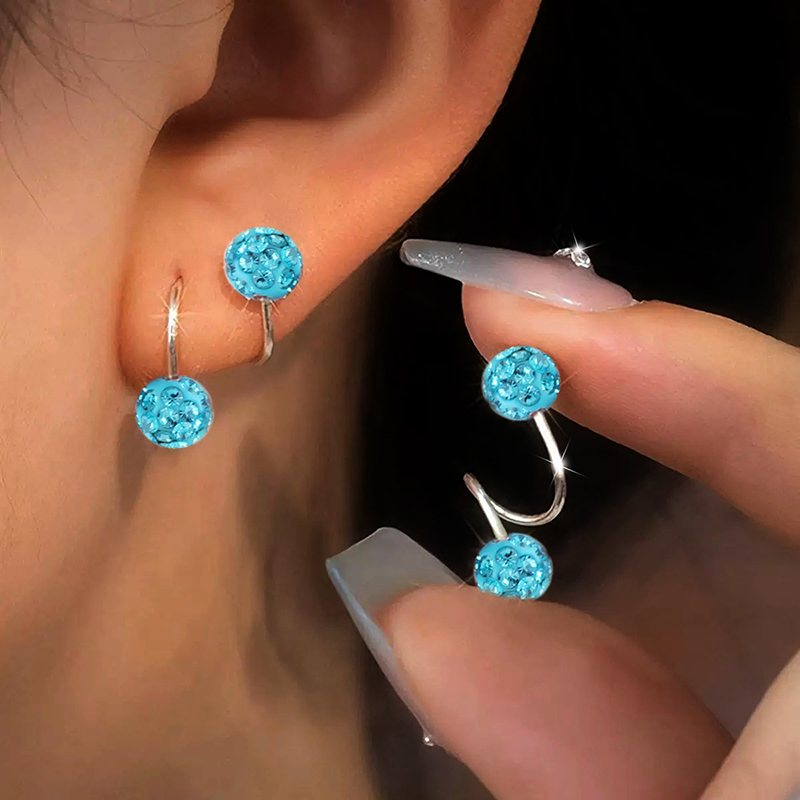 Dual Sparkle S-Curve Earrings