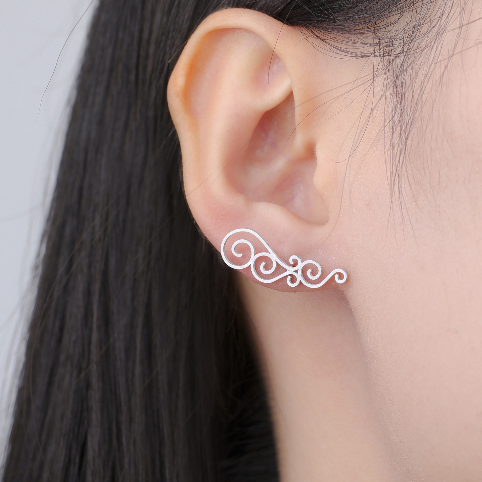 Boho Swirl Vine Ear Climbers