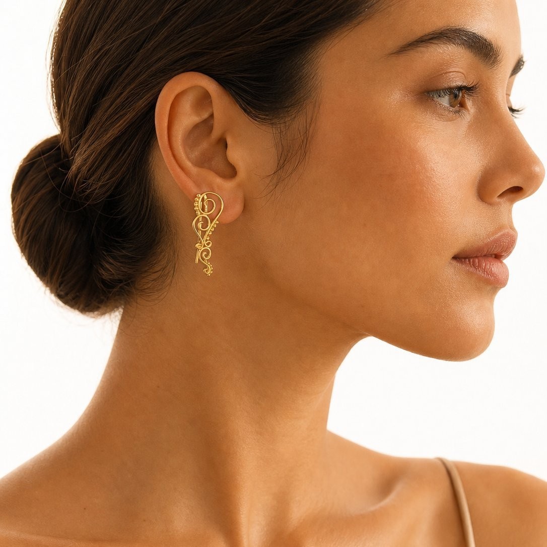 Boho Swirl Vine Ear Climbers