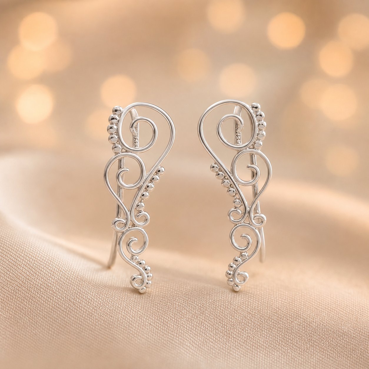 Boho Swirl Vine Ear Climbers